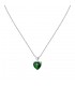 Collana Chiara Ferragni Donna Diamond Heart 38-4 cm Silver White Green Zirconi J19AUV11