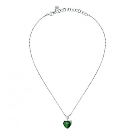 Collana Chiara Ferragni Donna Diamond Heart 38-4 cm Silver White Green Zirconi J19AUV11
