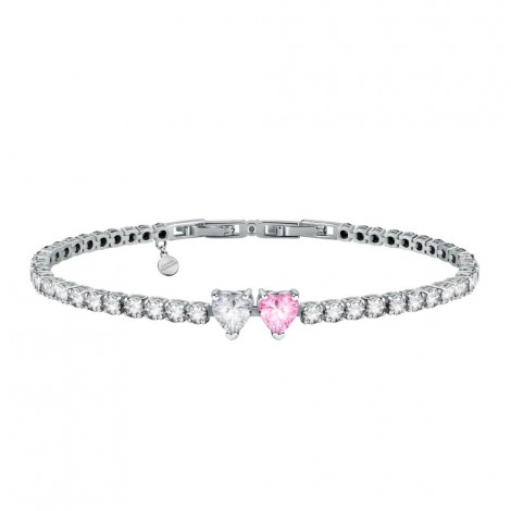 Bracciale Chiara Ferragni Donna Diamond Heart 175+15mm Zirconi Silver White Pink J19AUV12