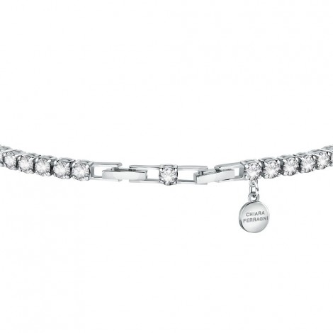 Bracciale Chiara Ferragni Donna Diamond Heart 175+15mm Zirconi Silver White Pink J19AUV12