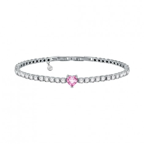 Bracciale Chiara Ferragni Donna Diamond Heart 175+15mm Zirconi Silver Pink J19AUV13