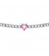 Bracciale Chiara Ferragni Donna Diamond Heart 175+15mm Zirconi Silver Pink J19AUV13