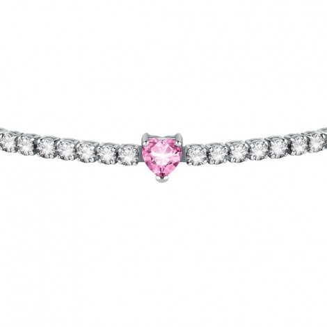 Bracciale Chiara Ferragni Donna Diamond Heart 175+15mm Zirconi Silver Pink J19AUV13