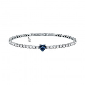 Bracciale Chiara Ferragni Donna Diamond Heart 175+15mm Zirconi Silver White Blue J19AUV14