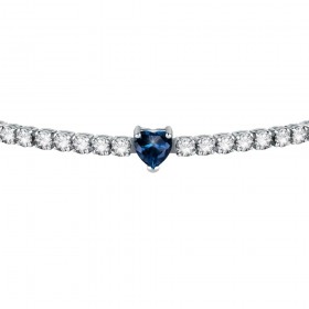 Bracciale Chiara Ferragni Donna Diamond Heart 175+15mm Zirconi Silver White Blue J19AUV14