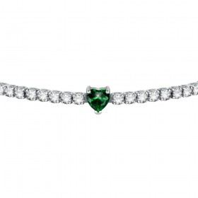 Bracciale Chiara Ferragni Donna Diamond Heart 175+15mm Zirconi Silver Green J19AUV15