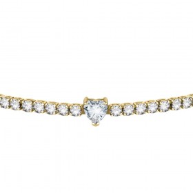 Bracciale Chiara Ferragni Donna Diamond Heart 175+15mm Zirconi Placcato Oro Giallo 18 Kt White J19AUV17
