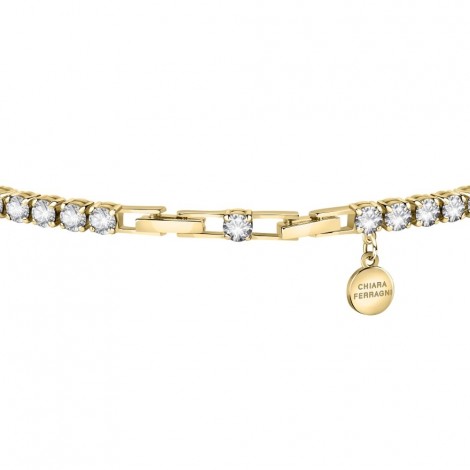 Bracciale Chiara Ferragni Donna Diamond Heart 175+15mm Zirconi Placcato Oro Giallo 18 Kt White J19AUV17