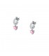 Orecchini Chiara Ferragni Donna Diamond Heart 18 mm Zirconi Heart Pink White J19AUV23