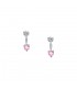 Orecchini Chiara Ferragni Donna Diamond Heart 18 mm Zirconi Heart Pink White J19AUV23