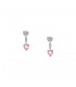 Orecchini Chiara Ferragni Donna Diamond Heart 18 mm Zirconi Heart Pink White J19AUV23