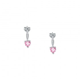 Orecchini Chiara Ferragni Donna Diamond Heart 18 mm Zirconi Heart Pink White J19AUV23