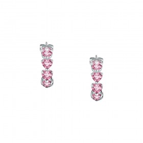 Orecchini Chiara Ferragni Donna Diamond Heart 17,5 mm Zirconi Pink White J19AUV24