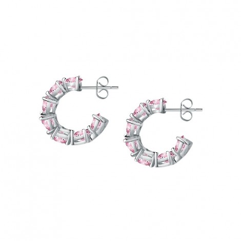 Orecchini Chiara Ferragni Donna Diamond Heart 17,5 mm Zirconi Pink White J19AUV24