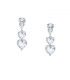 Orecchini Pendenti Chiara Ferragni Donna Diamond Heart 30,5 mm Zirconi White J19AUV27