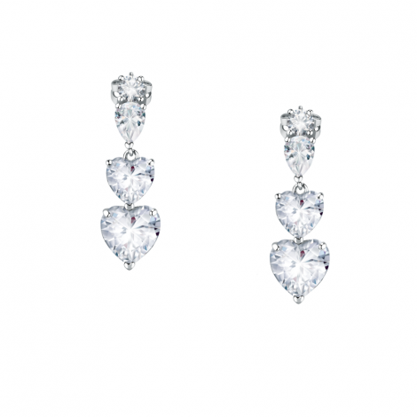 Orecchini Pendenti Chiara Ferragni Donna Diamond Heart 30,5 mm Zirconi White J19AUV27