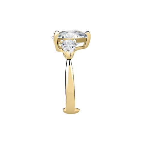 Chiara Ferragni Diamond Heart Zirconi Placcato Oro Giallo 18 Kt J19AUV32012 Anello Donna