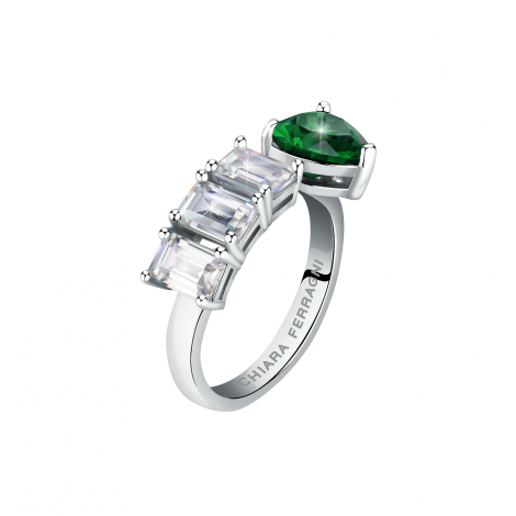 Anello Chiara Ferragni Donna Diamond Heart Zirconi Green J19AUV35012