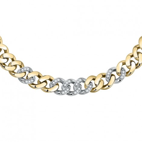 Collana Chiara Ferragni Donna Chain 38-7 cm Zirconi Placcato Oro Giallo 18 Kt J19AUW03