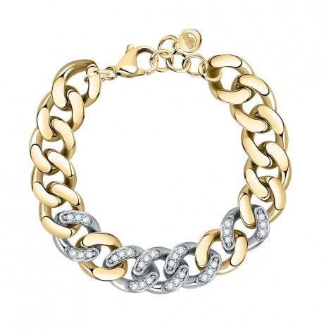 Bracciale Chiara Ferragni Donna Chain 170-25 mm Zirconi Placcato Oro Giallo 18 Kt  J19AUW04