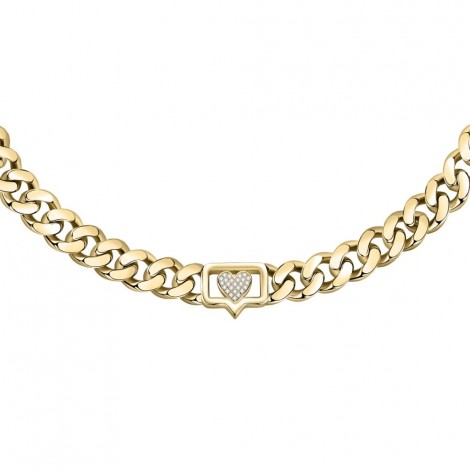 Collana Chiara Ferragni Donna Chain 38-7 cm Zirconi Placcato Oro Giallo18 Kt J19AUW09