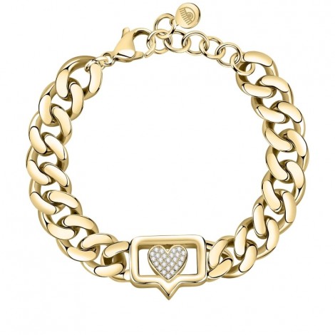 Bracciale Chiara Ferragni Donna Chain 165-30 mm Zirconi Placcato Oro Giallo 18 Kt  J19AUW10