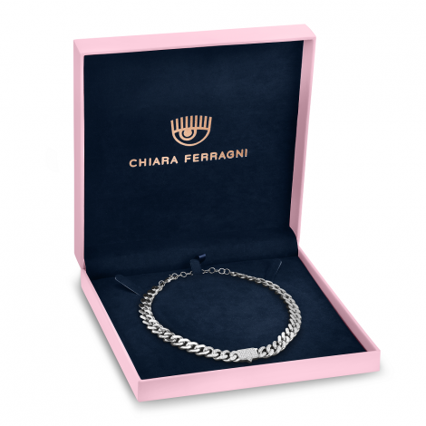 Collana Chiara Ferragni Donna Chain 38-7 cm Zirconi Silver J19AUW13