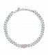 Collana Chiara Ferragni Donna Chain 38-7 cm Zirconi Pink Silver J19AUW15