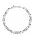 Collana Chiara Ferragni Donna Chain 38-7 cm Zirconi Pink Silver J19AUW15