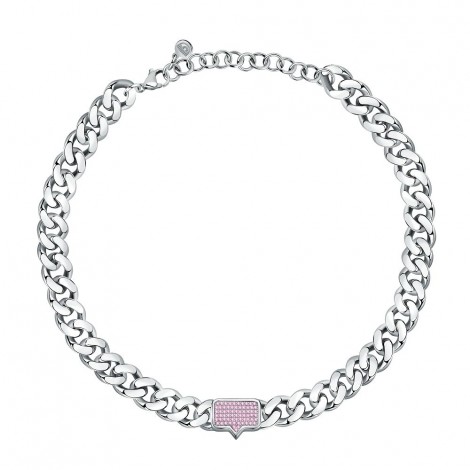 Collana Chiara Ferragni Donna Chain 38-7 cm Zirconi Pink Silver J19AUW15