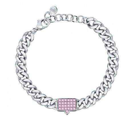 Bracciale Chiara Ferragni Donna Chain 160-30 cm Zirconi Pink Silver J19AUW16