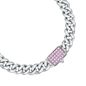 Bracciale Chiara Ferragni Donna Chain 160-30 cm Zirconi Pink Silver J19AUW16