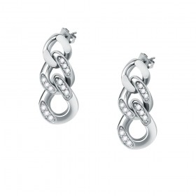 Orecchini Chiara Ferragni Donna Chain 33,4 mm Silver Zirconi J19AUW19