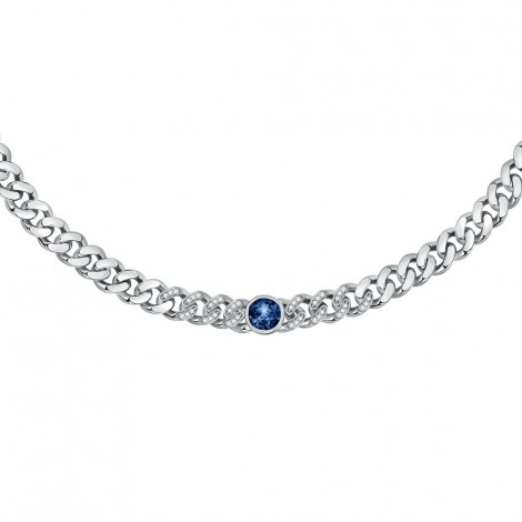 Collana Chiara Ferragni Donna Chain 33-7 cm Zirconi Silver Blue J19AUW22