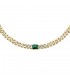 Collana Chiara Ferragni Donna Chain 38-4 cm Zirconi Placcata Oro Giallo 18 Kt Silver Green J19AUW29