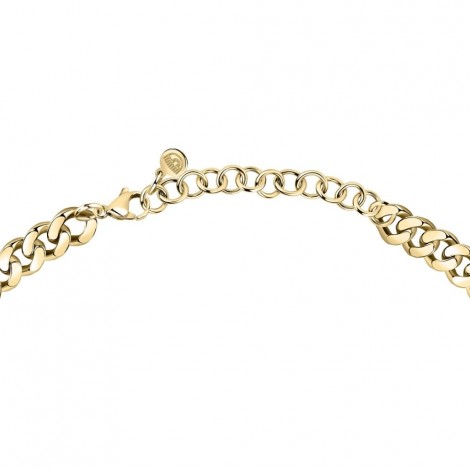 Collana Chiara Ferragni Donna Chain 30-7 cm Placcata Oro Giallo 18 Kt Silver Green J19AUW30