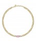 Collana Chiara Ferragni Donna Chain 38-4 cm Zirconi Placcata Oro Giallo 18 Kt Silver Pink J19AUW25