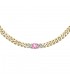 Collana Chiara Ferragni Donna Chain 38-4 cm Zirconi Placcata Oro Giallo 18 Kt Silver Pink J19AUW25