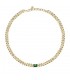 Collana Chiara Ferragni Donna Chain 30-7 cm Placcata Oro Giallo 18 Kt Silver Green J19AUW30