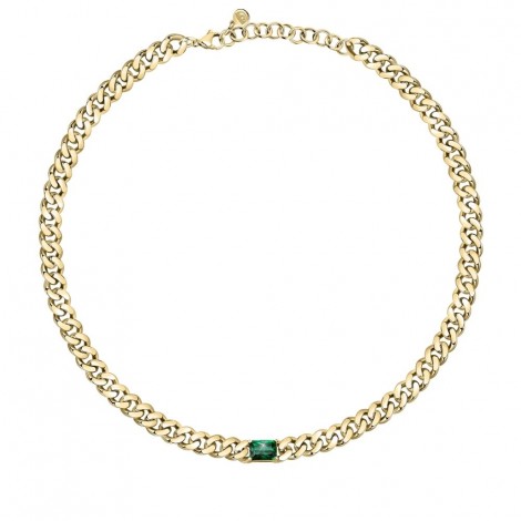 Collana Chiara Ferragni Donna Chain 30-7 cm Placcata Oro Giallo 18 Kt Silver Green J19AUW30