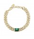 Bracciale Chiara Ferragni Donna Chain 170-25 mm Zirconi Placcata Oro Giallo 18 Kt Silver Green J19AUW31