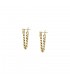 Orecchini Chiara Ferragni Donna Chain 48 mm Placcati Oro Giallo 18 Kt Zircone Green Silver J19AUW32