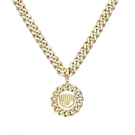 Collana Donna Chiara Ferragni Chain 70 cm Logo Charm Placcata Oro Giallo 18 Kt J19AUW36