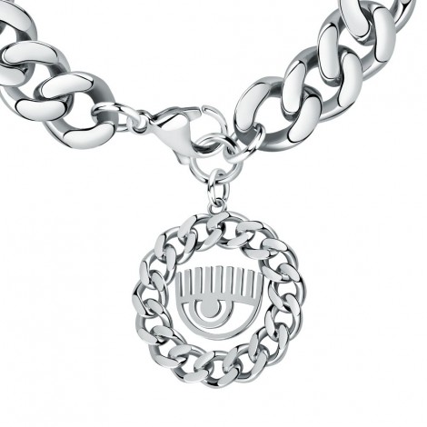 Bracciale Chiara Ferragni Donna Chain 18 cm Logo Eye Charm Silver J19AUW39