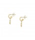 Orecchini Chiara Ferragni Donna Chain 24,2 mm Logo Eye Charm Zirconi Placcati Oro Giallo 18 Kt J19AUW43