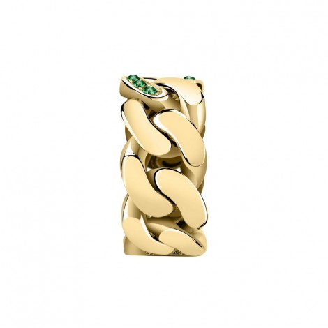 Anello Chiara Ferragni Donna Chain Placcato Oro Giallo 18 Kt Zirconi Green J19AUW49012