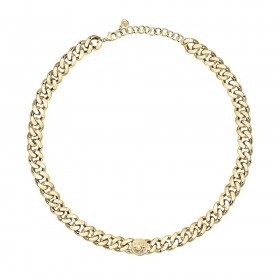 Collana Chiara Ferragni Donna Chain 38+4 cm Logo Charm Placcata Oro Giallo 18 Kt Zirconi  J19AUW45