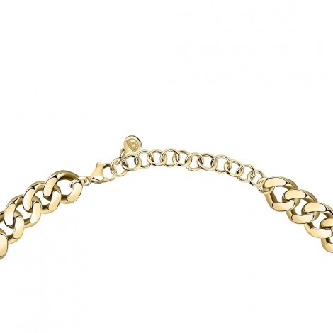 Collana Chiara Ferragni Donna Chain 38+4 cm Logo Charm Placcata Oro Giallo 18 Kt Zirconi  J19AUW45