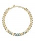 Collana Chiara Ferragni Donna Chain 38+7 cm Silver Placcata Oro Giallo 18 Kt Zirconi Green J19AUW47