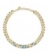 Collana Chiara Ferragni Donna Chain 38+7 cm Silver Placcata Oro Giallo 18 Kt Zirconi Green J19AUW47